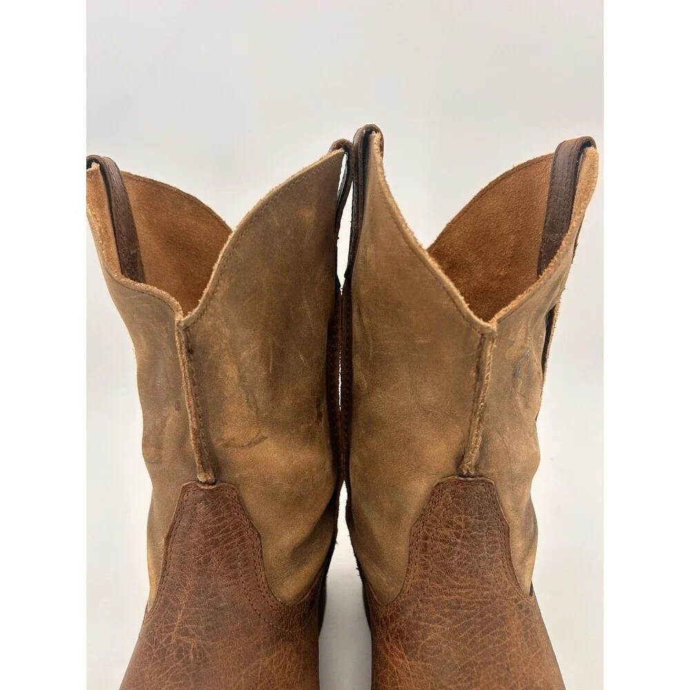Ariat Rambler Western Boots Brown 2 tone Mens size 11D Square Toe 10002317